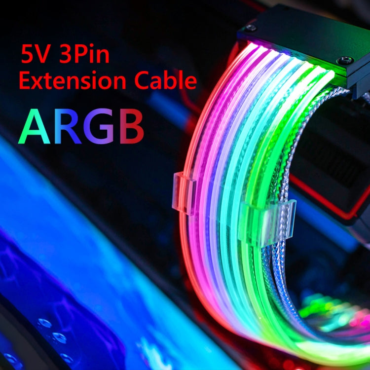 5V ARGB Neon Color Line, 24pin Motherboard Power Supply Light Wire Black, Double 8pin Graphics Card Power Supply Wire Black, 24pin Motherboard Power Supply Light Wire White, Double 8pin Graphics Card Power Supply Wire White