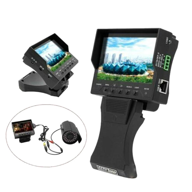 JSK-4300B 4.3 inch Handheld 12V Output Network Cable Monitoring Tester, 4.3 inch (With US Plug Power Adapter), 4.3 inch (With EU Plug Power Adapter), 4.3 inch (With UK Plug Power Adapter), 4.3 inch (With AU Plug Power Adapter)