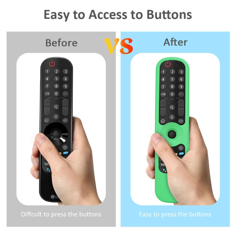 For LG AN-MR21GC / AN-MR21N / AN-MR21GA TV Remote Control Silicone Case, GS0020  Black, GS0020 White, GS0020 Luminous Blue, GS0020 Luminous Green
