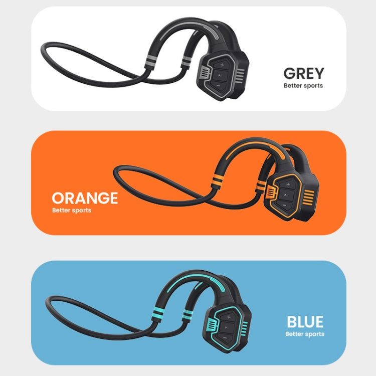 In-ear Waterproof Bone Conduction Earphone Magnetic Charging Swimming Sports Bluetooth Earphone, AS9 Blue