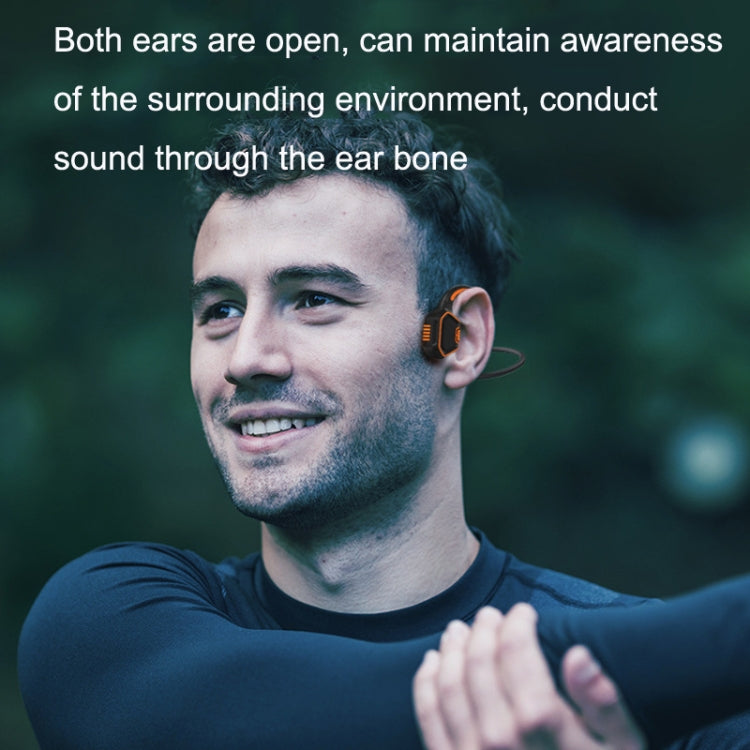 In-ear Waterproof Bone Conduction Earphone Magnetic Charging Swimming Sports Bluetooth Earphone, AS9 Blue