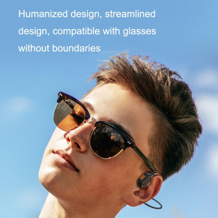 In-ear Waterproof Bone Conduction Earphone Magnetic Charging Swimming Sports Bluetooth Earphone, AS9 Blue