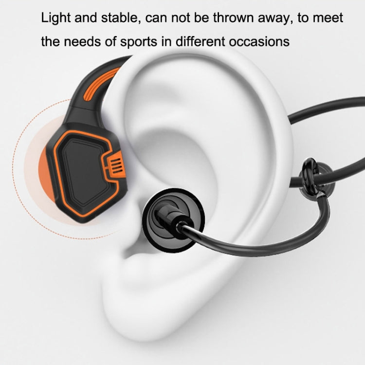 In-ear Waterproof Bone Conduction Earphone Magnetic Charging Swimming Sports Bluetooth Earphone, AS9 Blue
