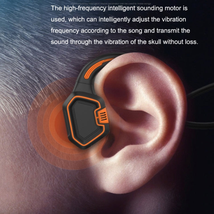 In-ear Waterproof Bone Conduction Earphone Magnetic Charging Swimming Sports Bluetooth Earphone, AS9 Blue