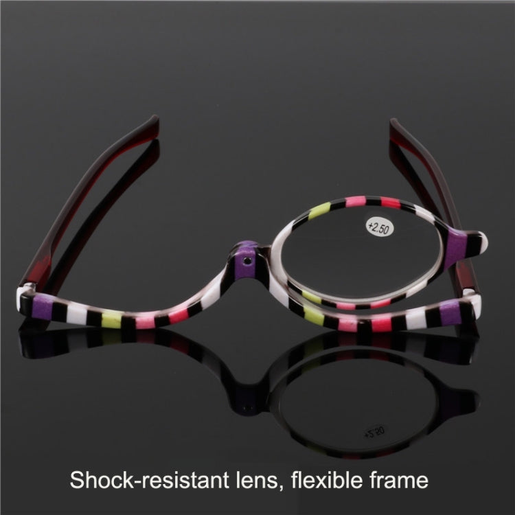 Makeup Presbyopic Glasses Multicolored Rotatable Magnifying Glass Single Piece Reading Glass, Degree:, +150, +200, +250, +300, +350, +400