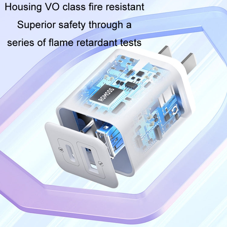 ROMOSS PD20W Fast Charger For Apple/Huawei And Xiaomi, CN Plug, Single-port