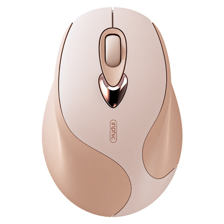 Inphic M8 Wireless Mouse Charging Quiet Office Home 2.4G USB Mouse, M8 (Milk Tea)