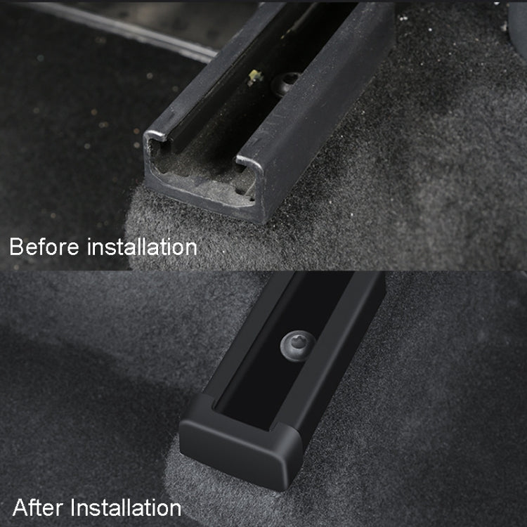 4pcs /Set For Tesla Model Y / 3 Seat Slide Anti Kick Plug Pulley Protective Cover Interior Modification Accessories