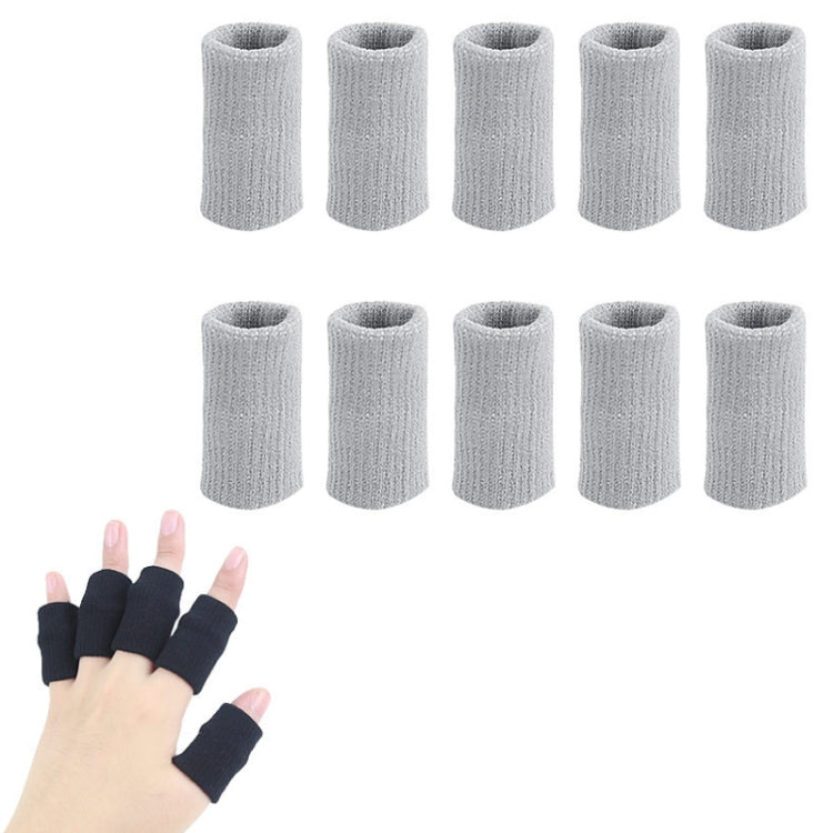 10pcs/set Basketball Riding Finger Sleeves Finger Joint Stretch Knit Sports Protectors, Black, Skin Tone, Blue, Gray