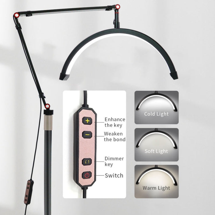 LED Half Moon Beauty Lamp Manicure Eyebrow Tattoos Eyelash Fill Light, UK Plug