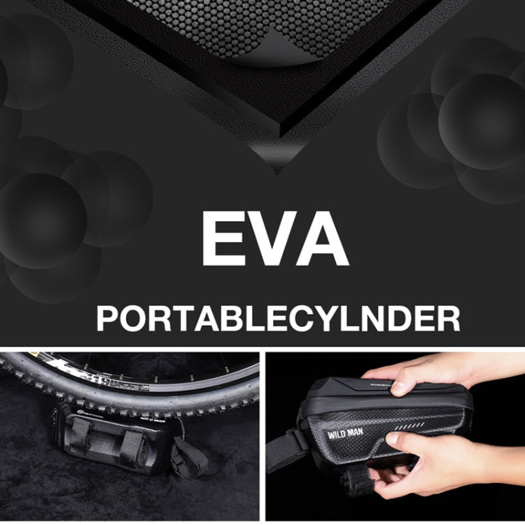 WILD MAN MS66 1.2L EVA Hard Shell Bicycle Front Beam Bag Cycling Touch Screen Phone Bag, MS66