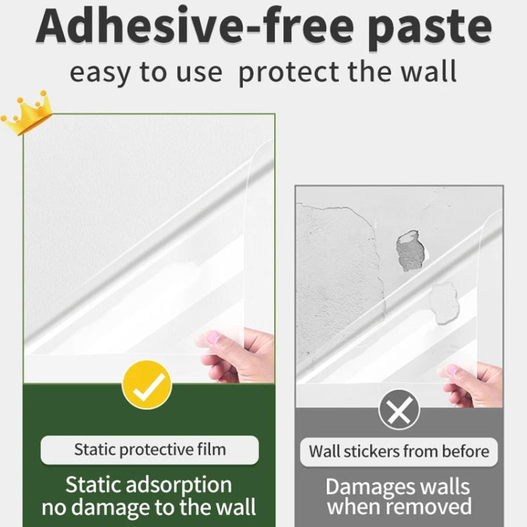 Latex Paint Wall Decoration Static Stickers Children Room Home Self-adhesive Wall Stickers Static Wall Protection Film, 45cmx5m