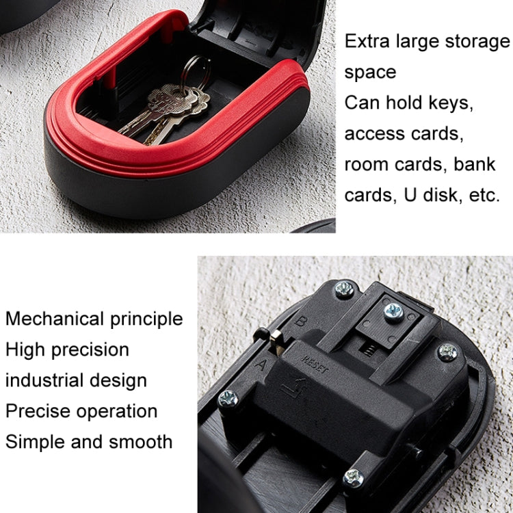 Universal Key Lock Box with Mechanical Password – Black, Red & Blue