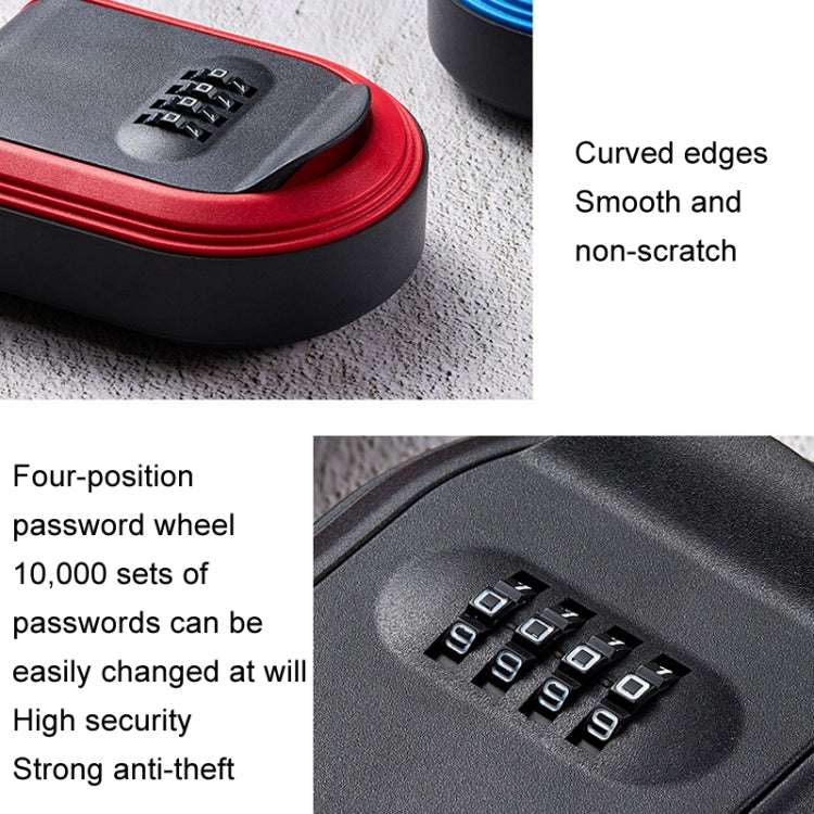 Universal Key Lock Box with Mechanical Password – Black, Red & Blue