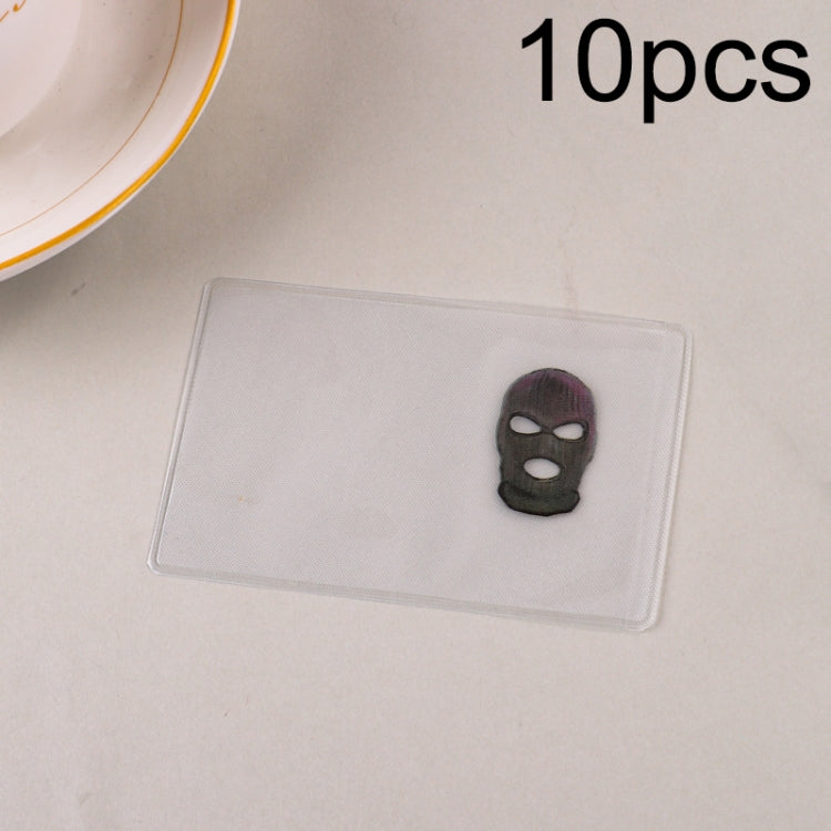 10pcs Transparent Antimagnetic Spoof Avatar ID Card Cover, Ultraman, Spider-Man, Black, Purple, Sakura, Batman