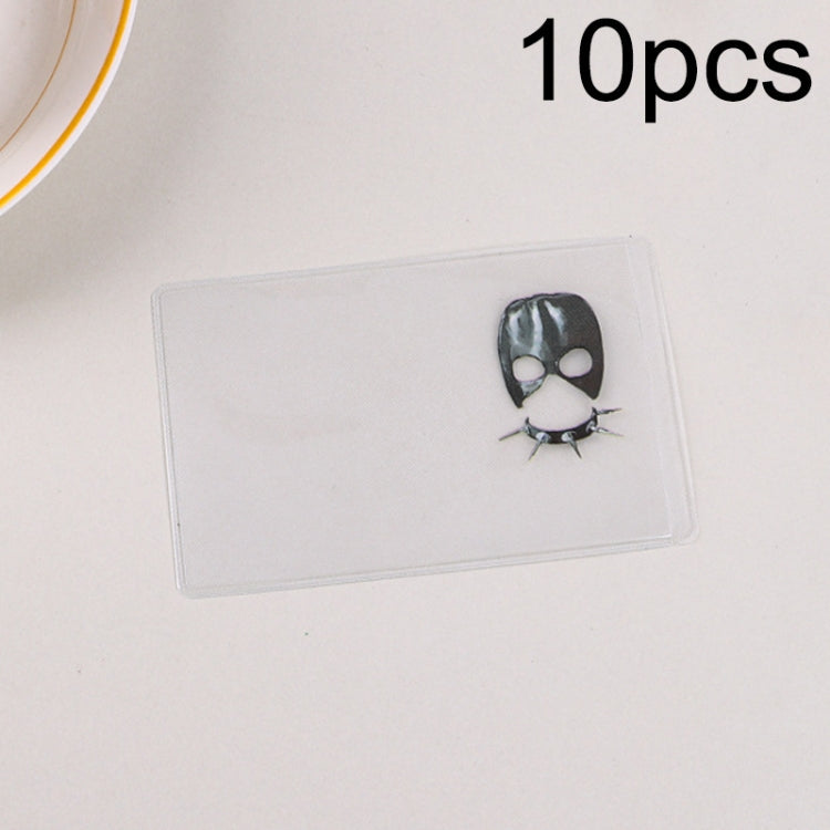 10pcs Transparent Antimagnetic Spoof Avatar ID Card Cover, Ultraman, Spider-Man, Black, Purple, Sakura, Batman