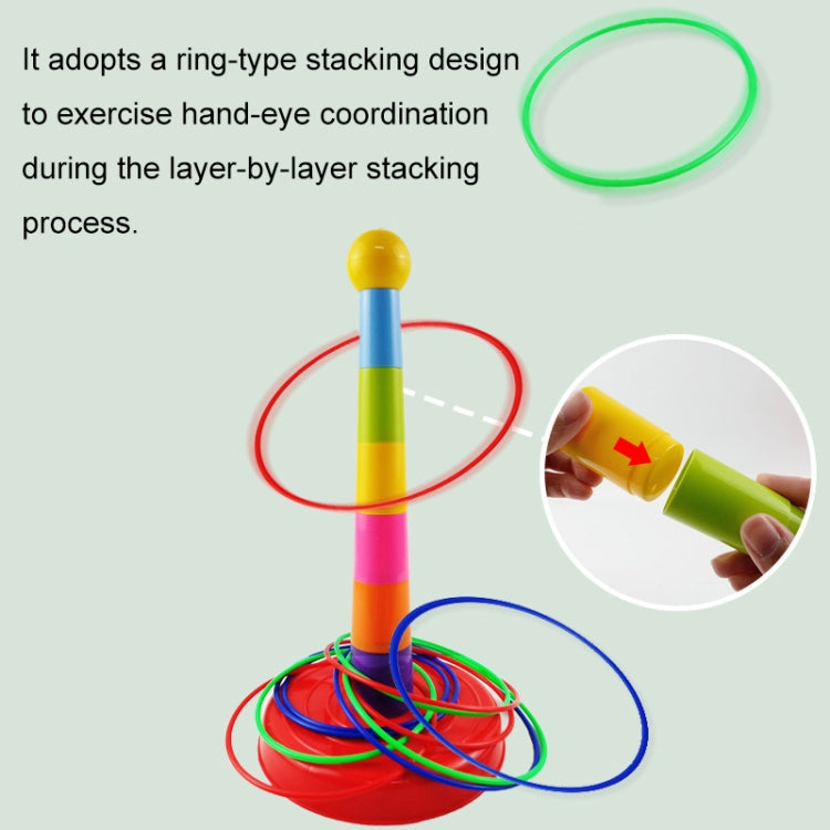 Night Market Stall Detachable Throwing Hoop Toys Children Parent-Child Games, 1 Tower 3 Circles, 1 Tower 9 Circles, 1 Tower+12 Circles, 1 Tower 18 Circles, 1 Tower 24 Circles, 1 Tower+36 Circles, 2 Towers 30 Circles, 2 Towers 48 Circles