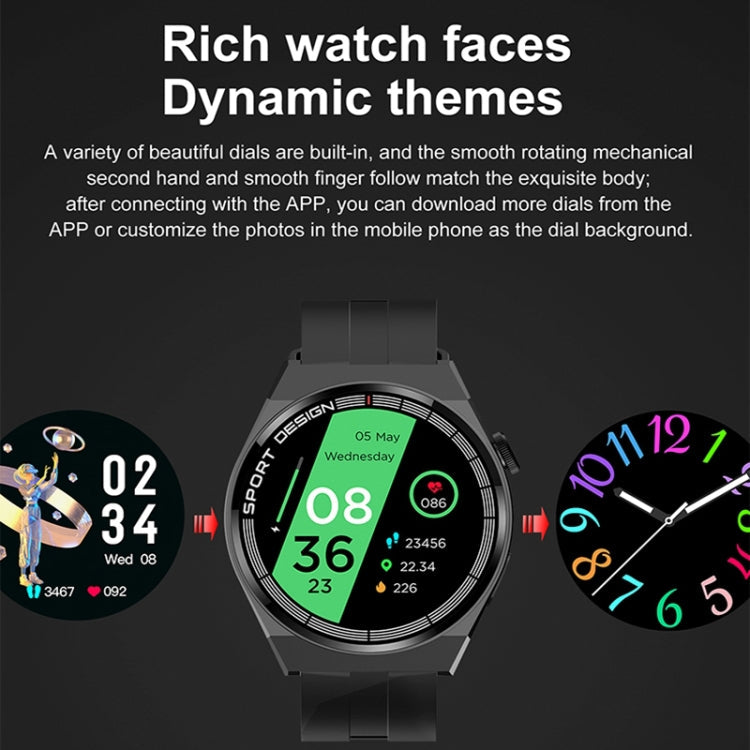 G3Pro 1.28-Inch Health Monitoring Bluetooth Call Smart Watch With NFC, Black Silicone, Silver Silicone, Black Leather, Brown Leather, Black Steel, Silver Steel, Black Three-bead Steel, Silver Three-bead Steel