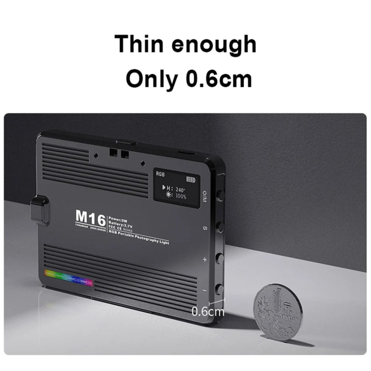 Rechargeable Pocket Light Mini Photography Light LED Outdoor Shooting Supplementary Light, Desiontal M15 3 Color Temperature, Desiontal M16 RGB