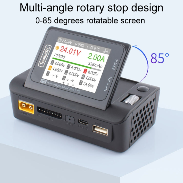 ToolkitRC M9 600W Airplane Li-Po Battery Balance Charger With Voice Function, M9