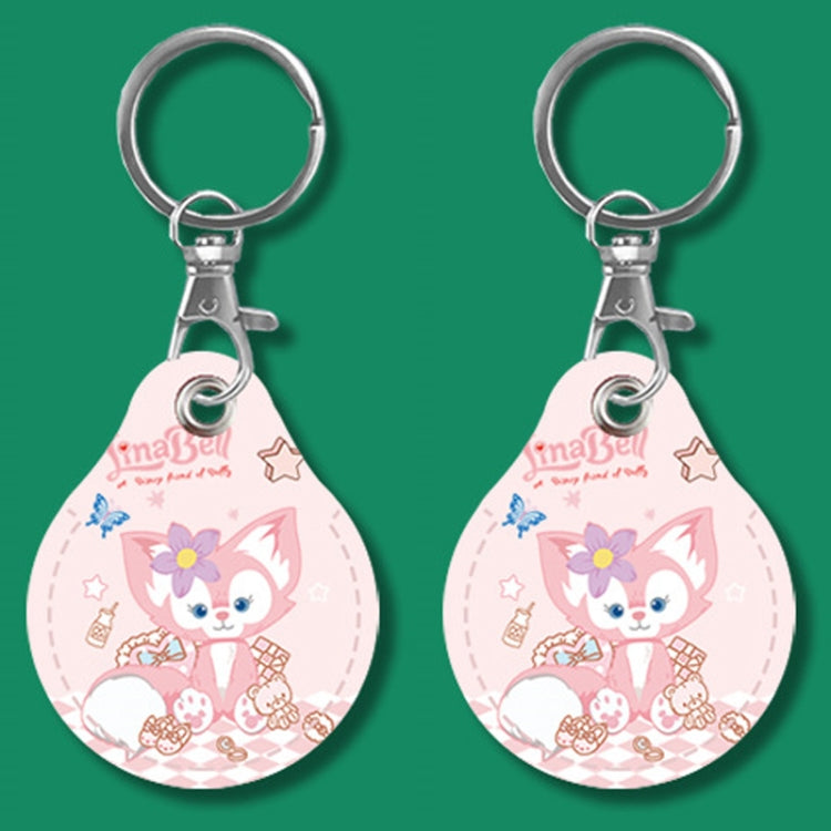 2pcs Cute Sensor Access Door Card Cover Keychain Elevator Water Drops Round Key Holder, Fortune Tiger, Pepsi Doraemon, Three Capybaras, Crocodile Bara, Lina Belle, Congratulations, Bow Tie Bear, English Winnie the Pooh, English Lotso, Melody           ...
