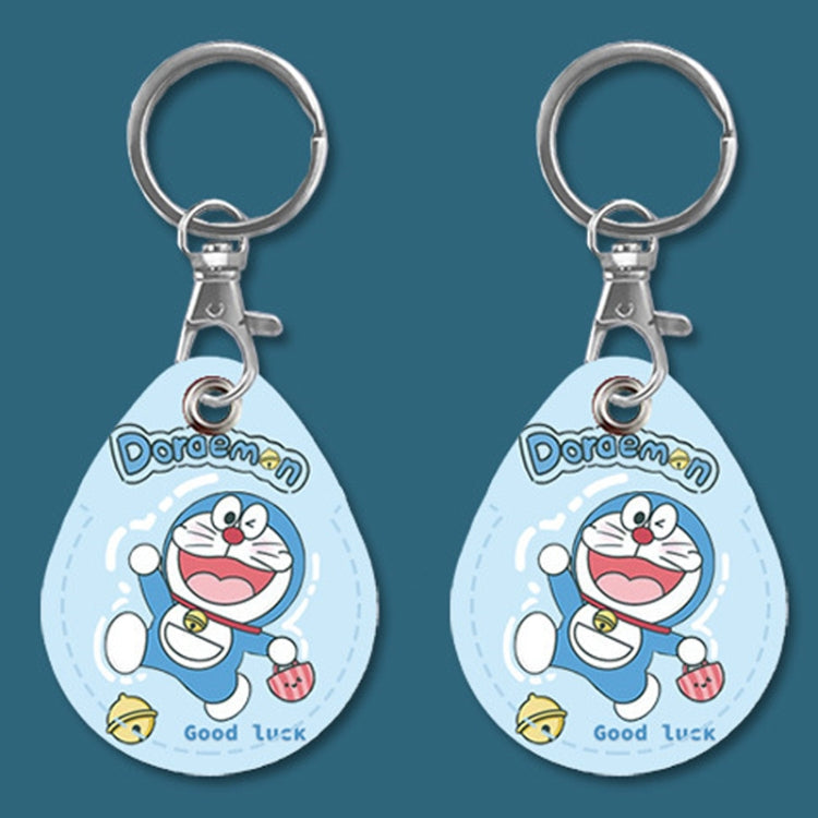 2pcs Cute Sensor Access Door Card Cover Keychain Elevator Water Drops Round Key Holder, Fortune Tiger, Pepsi Doraemon, Three Capybaras, Crocodile Bara, Lina Belle, Congratulations, Bow Tie Bear, English Winnie the Pooh, English Lotso, Melody           ...