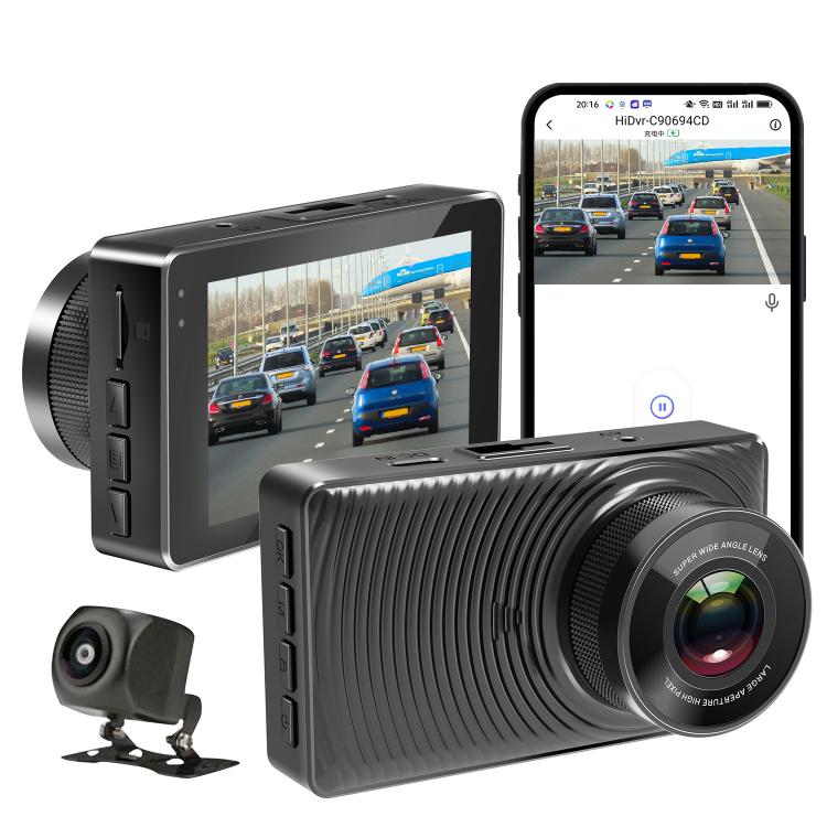 4K+1080P Driving Recorder Dual Front & Rear Recording WIFI Reversing Images
