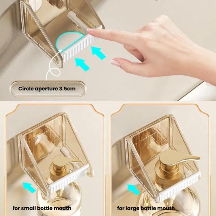 2pcs  /Pack Wall-mounted Shower Gel Shampoo Holder with Adjustable Hole Distance