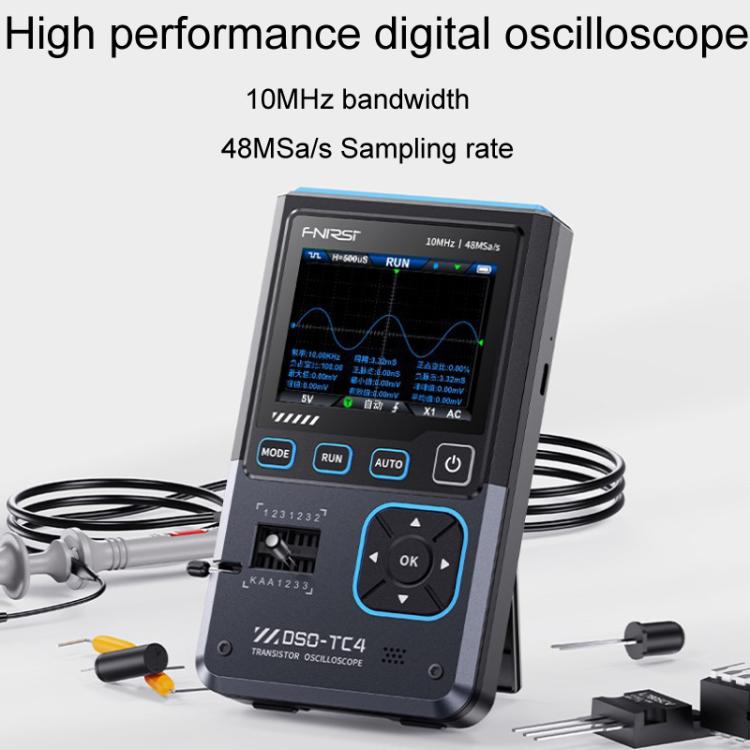 3 In 1 Oscilloscope Transistor Tester Signal Generator 10M Bandwidth Burn-In Proof, FNIRSI DSO-TC4
