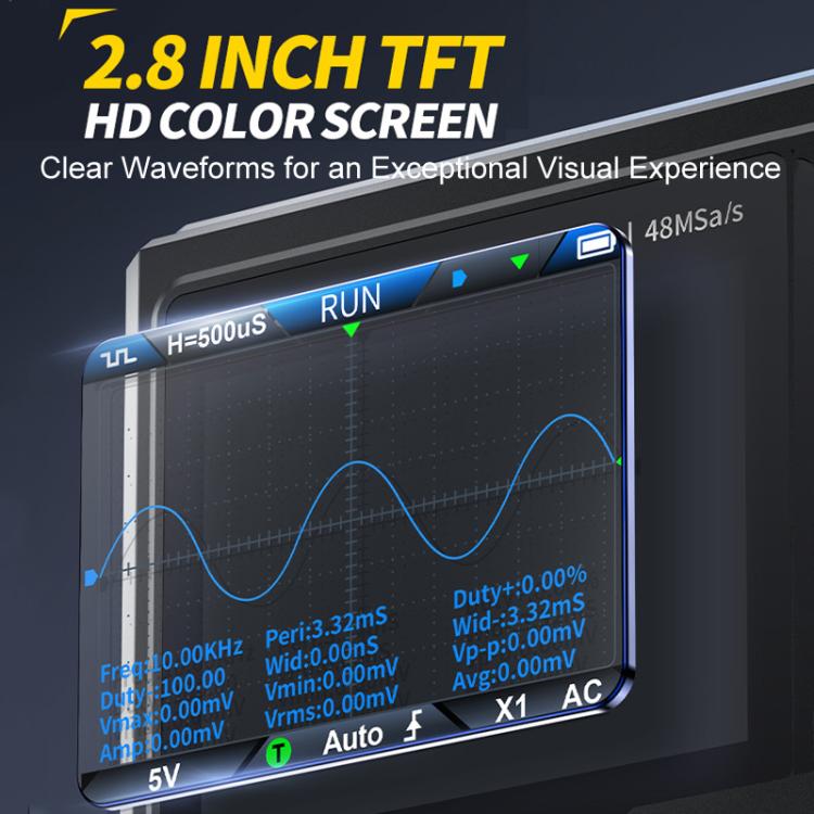3 In 1 Oscilloscope Transistor Tester Signal Generator 10M Bandwidth Burn-In Proof, FNIRSI DSO-TC4