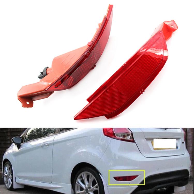 For Ford Fiesta 2009-2015 Hatchback Rear Bumper Fog Lights Tail Lamp Reflector OE 8A6115500AB, Red Left, Red Right, Gray Left, Gray Right