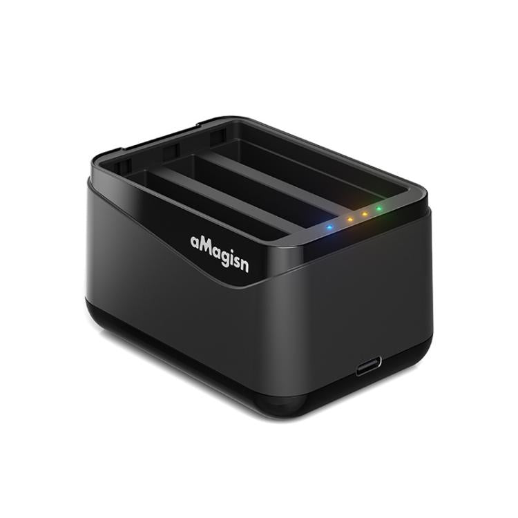 For Insta360 X5 Camera AMagisn Battery Charger Fast Charging Station For 3 Batteries Simultaneously