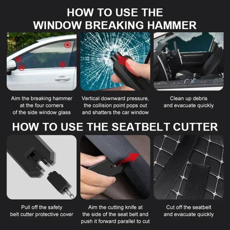 Car Safety Hammer Emergency Window Breaker