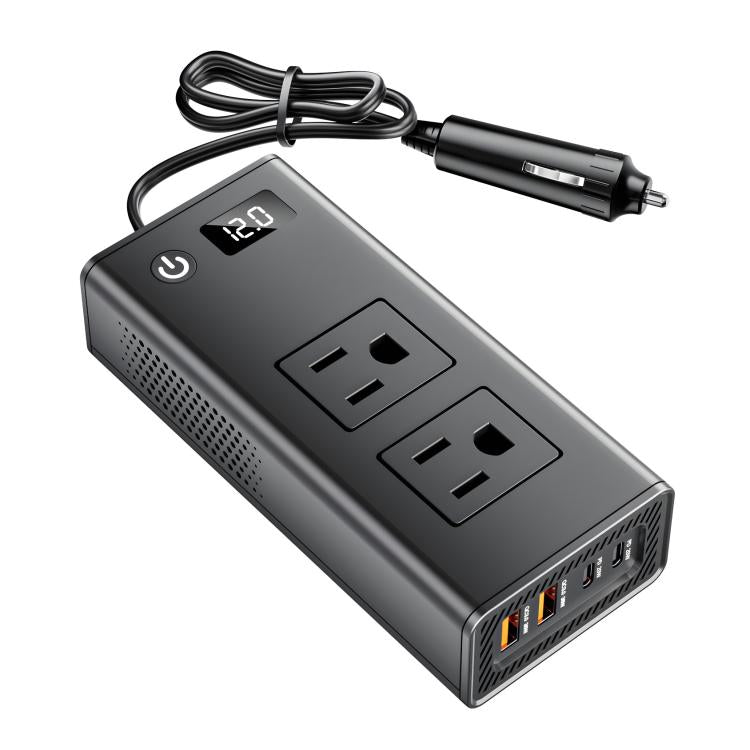 DC12V 200W Fast Charging QC3.0 PD Car Cigarette Lighter Portable Inverter, 110V US Plug, 220V Universal