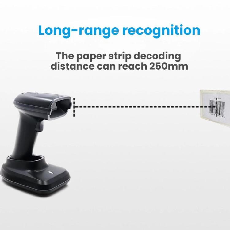 Long-range Wireless QR Code Barcode Scanner With Base, Single 2.4G, 2.4G + Bluetooth