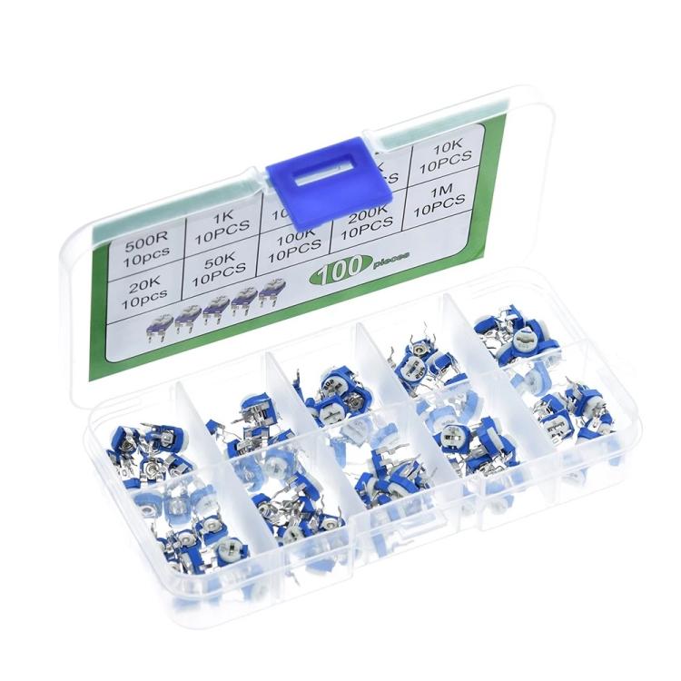 100pcs /Set Adjustable Resistor Box Kit, 100pcs /Set