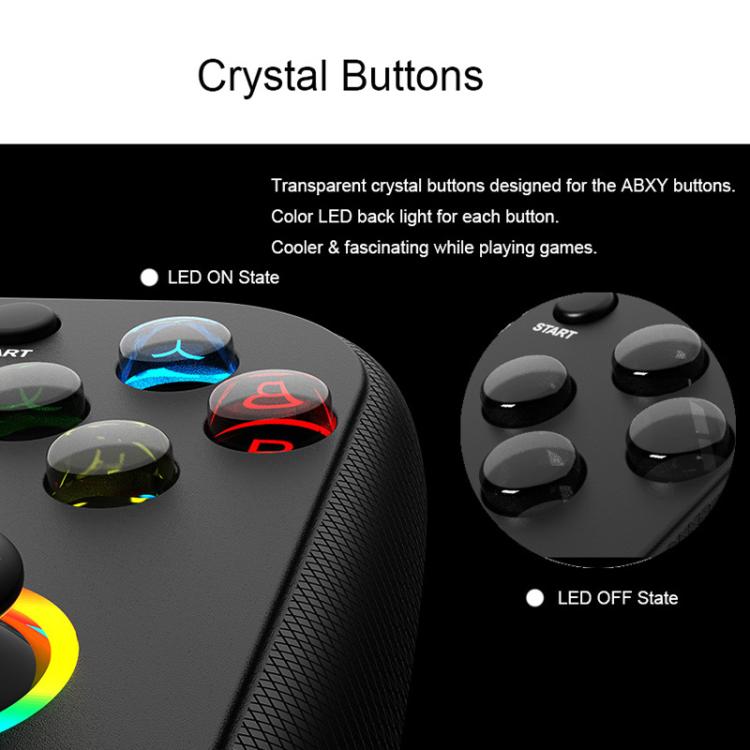 Multi-Function Retractable Wireless Gaming Controller With Dual Vibration 6-Axis Motion Sensing Rapid Fire Function