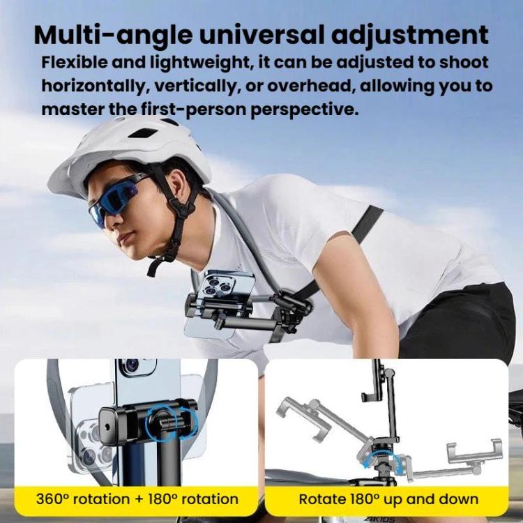 SCS-NH001 First Person View Neck & Chest Phone Mount Anti-Shake Hands-Free Holder For Shooting, SCS-NH001