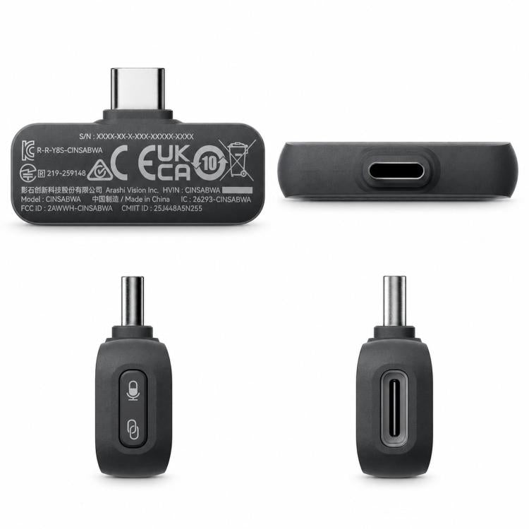 Insta360 Mic Air 2-in-1 Wireless Microphone – Transmitter + USB-C Receiver