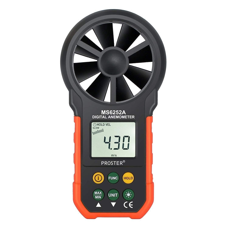 PEAKMETER High-precision Digital Display Wind Speed Air Volume Measuring Instrument, MS6252A Wind Speed, Air Volume, MS6252B Temperature, Humidity, USB