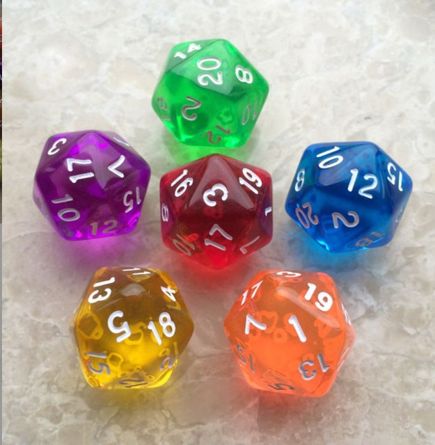 50 PCS Polyhedron Outdoor Bar Family Party Game Dice Board Game Accessories, 50 PCS Polyhedron Dice