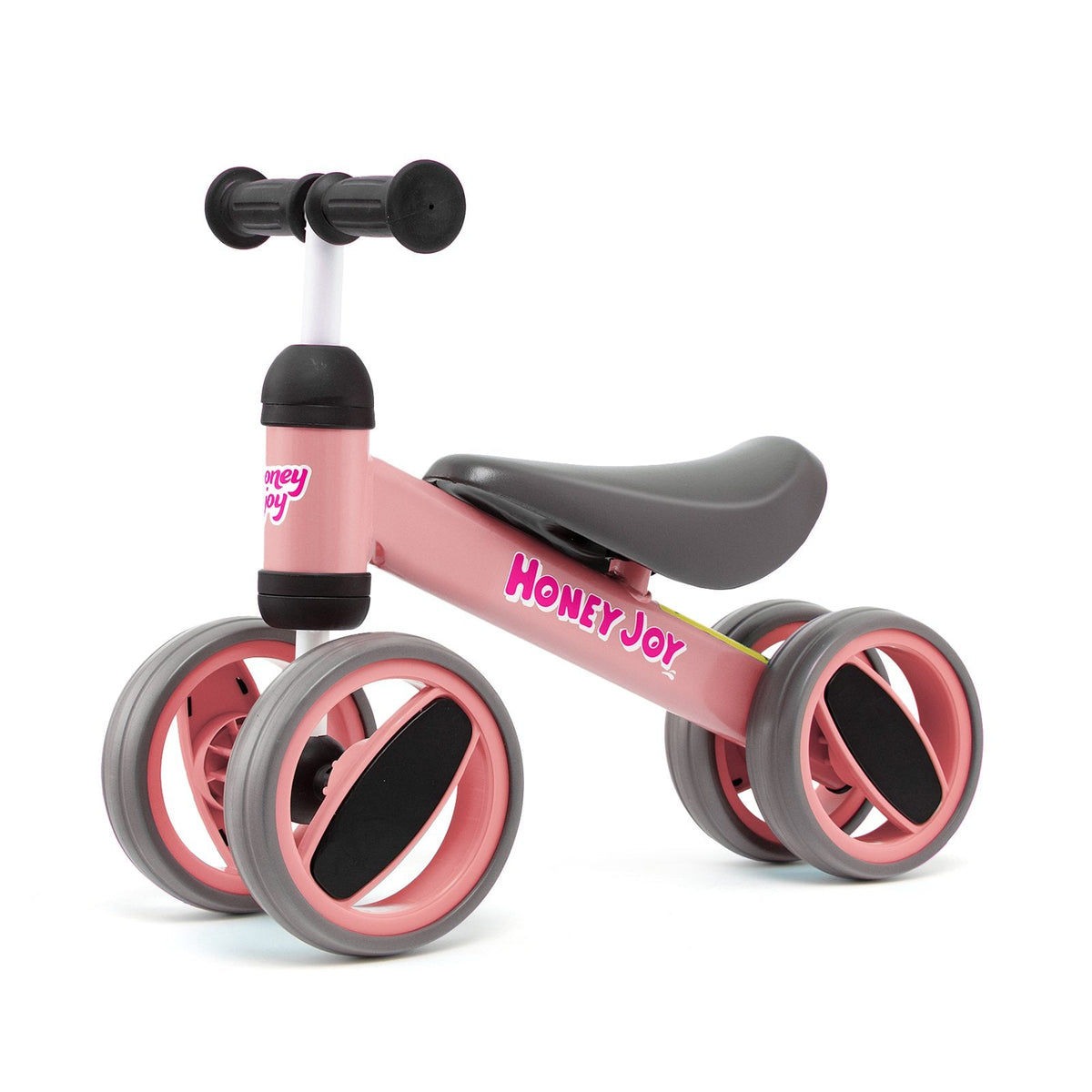 Baby Balance Bike with 4 Wheels and Limited Steering-Blue