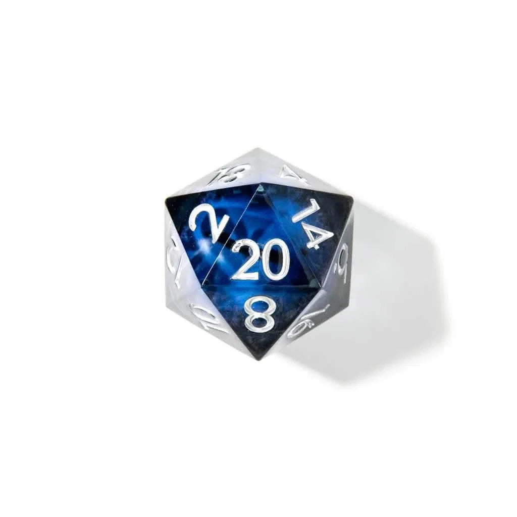 Eye of Azure | 33mm D20 | Oversized Resin Dice | Single Dice