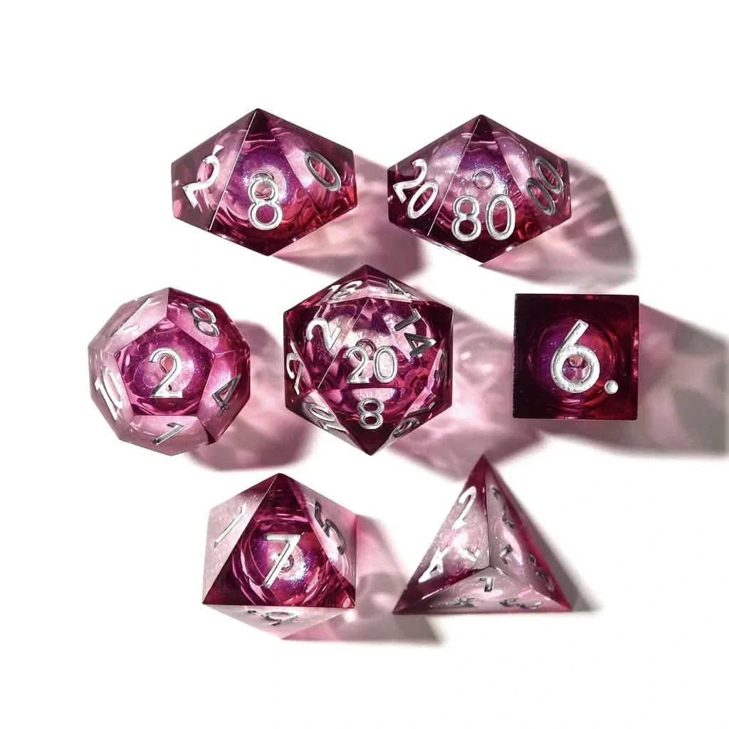 Moonbeam | Liquid Core Dice | Resin | 7 Piece Set