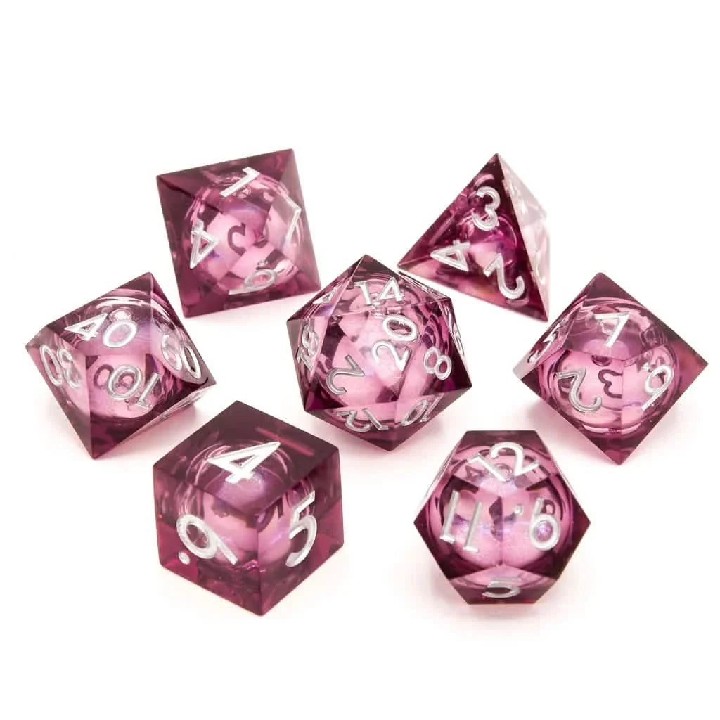 Moonbeam | Liquid Core Dice | Resin | 7 Piece Set