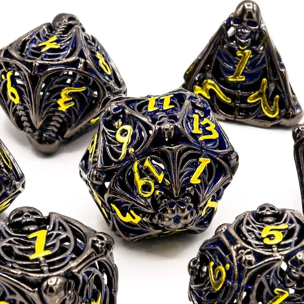 Soulrend | Hollow Metal Dice | 7 Piece Set