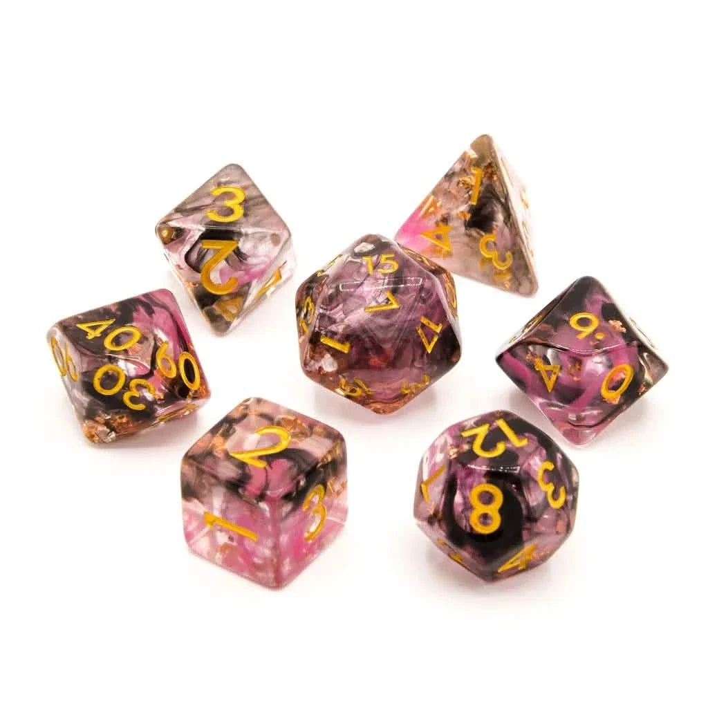 Phantom Shadow | Soft Edge Dice | Resin | 7 Piece Set