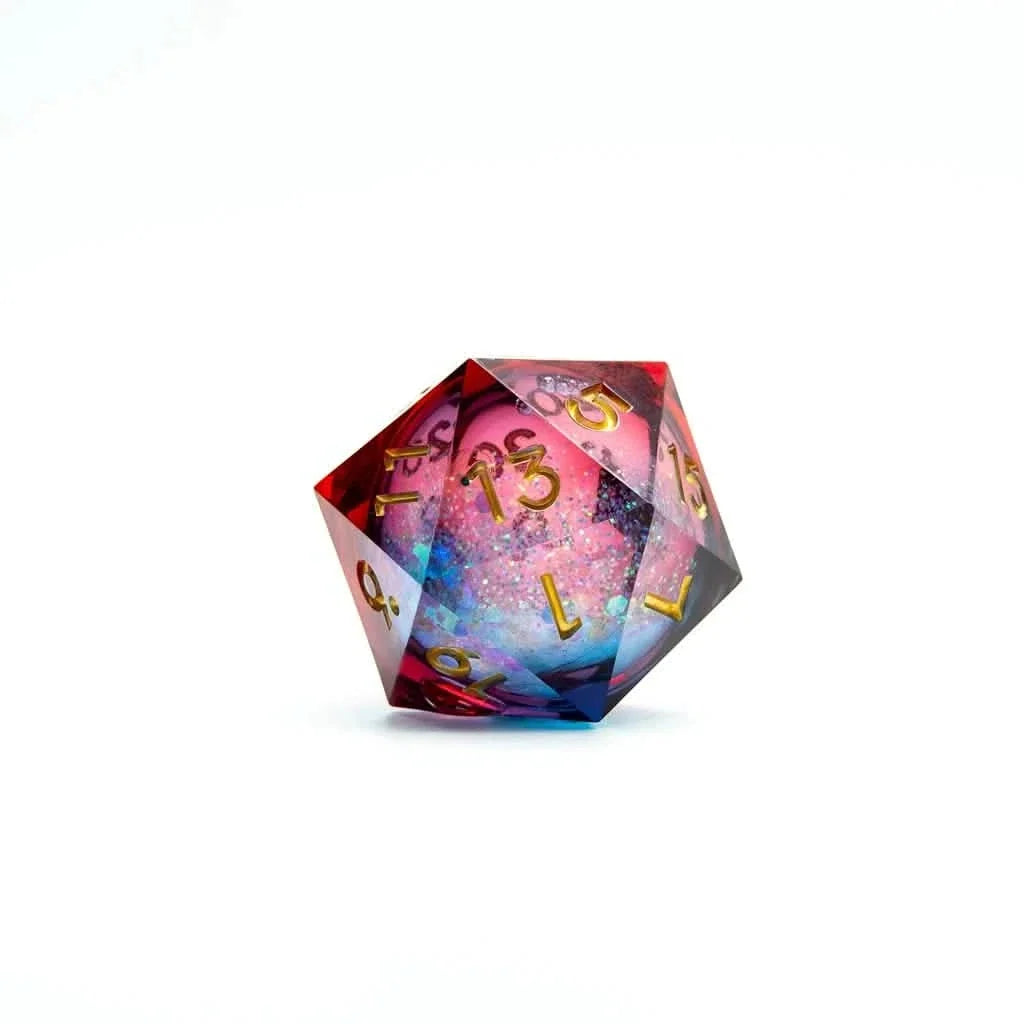 Dawnfire Spark | 33mm D20 | Oversized Liquid Core Dice | Single Dice