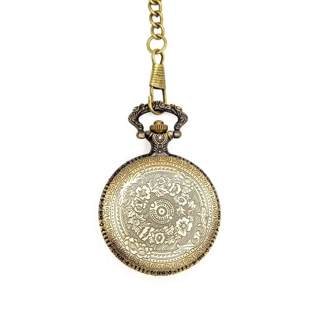 Death's Keeper | Pocket Watch Dice Case | Mini Dice | Ancient Gold