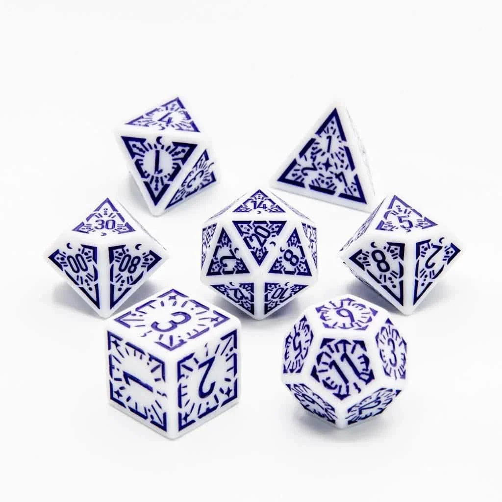 Arcane Twilight | Soft Edge Dice | Acrylic | 7 Piece Set